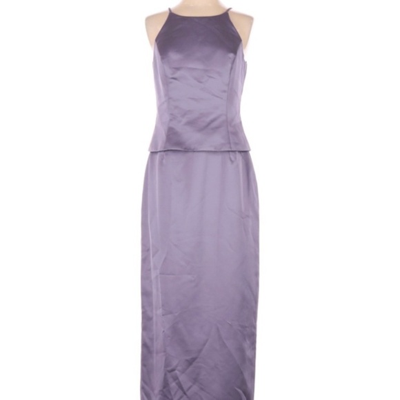 MICHAELANGELO LAVENDER HALTER NECKLINE GOWN 6 - Picture 1 of 4